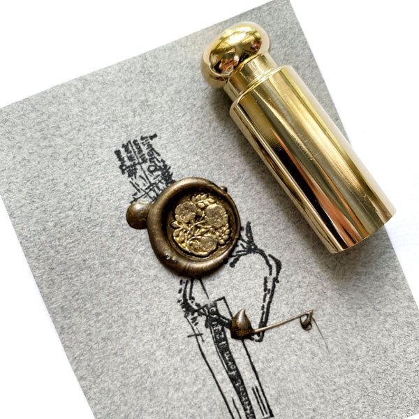 Floret Brass Wax Seal Stamp - 15mm
