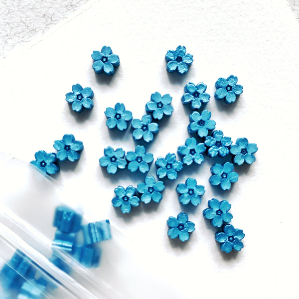 Sakura Wax Seal Beads - Royal Blue