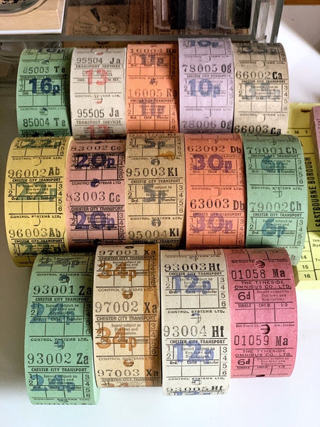 Vintage British Bus Tickets