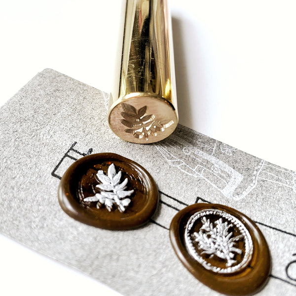 Floral 2-sided Brass Wax Seal Stamp - 15mm