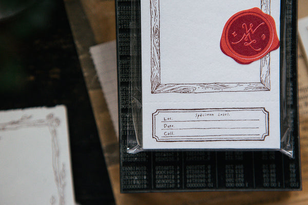 OURS Wooden Frame Letterpress Label Book